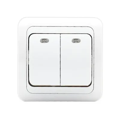 Intrerupator dublu cu LED Eco Premium