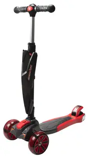 Trotineta Red Arrow cu roti luminoase si late, rosu