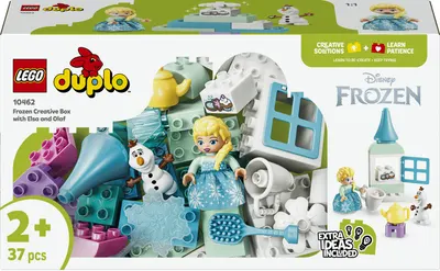 Constructor LEGO Duplo Disney - Regatul de Gheață: cutie creativă cu Elsa și Olaf (10462)