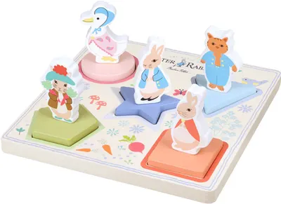 Puzzle din lemn Orange Tree Toys Peter Rabbit - Cu forme tridimensionale