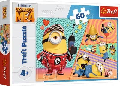 Puzzle pentru copii Trefl de la 60 de piese - Eu cel blestemat 4,minioni fericiți