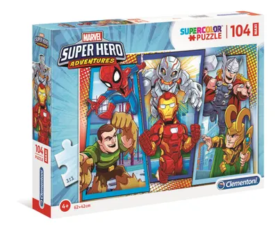 Puzzle Clementoni, Maxi, Marvel Superhero, 104 piese