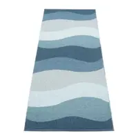 Covor tip traversă pentru interior și exterior albastru 70x200 cm Urvi Water – Pappelina