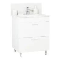 Set Baza si Lavoar seria 067, cu sertare, 70 cm, alb