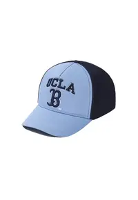 Sapca unisex din bumbac cu broderie logo Malibu - Albastru prafuit/Bleumarin