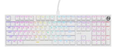 Tastatură mecanică Genesis - Thor 404, Outemu Peach Silent, RGB, alb