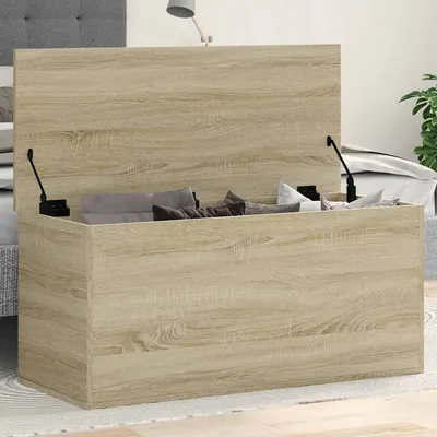 vidaXL Cutie de depozitare stejar sonoma, 100x42x46 cm, lemn prelucrat
