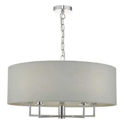 Lampa suspendata Jamelia 5lt Pendant Polished Chrome & Grey