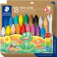 Creioane cerate Staedtler Noris Junior - 224, 18 culori