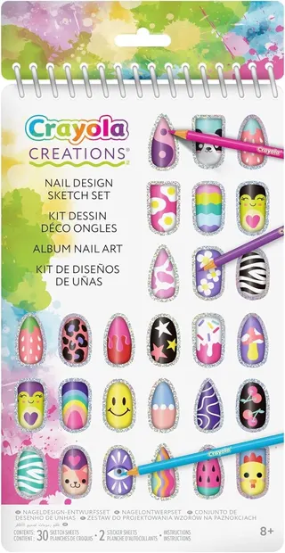 Set creativ pentru manichiură Crayola Creations – 30 foi