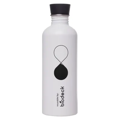 Sticla Otel, Reutilizabila, Biodeck, Alba, 500 ml