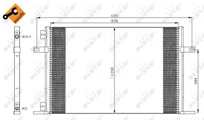 Radiator clima AC RENAULT ESPACE III 1.9D intre 1999-2002