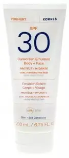 Emulsie pentru fata si corp cu SPF30 Yoghurt Sunscreen, 200ml, Korres