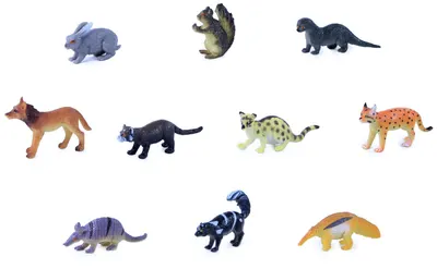 Set de figurine Rappa - Animale din pădure, 10 buc. , 3-5 cm