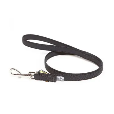 Lesa antiderapanta cu maner, neagra, utilizare indelungata, lungime 1 m, pentru caini cu greutate de pana la 50 kg