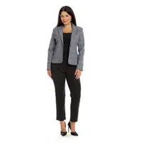 Sacou dama DT22S43 gri/rosu cadrilat, Dress to Impress | marimea 40
