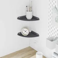 vidaXL Raft Suspendat pentru Colț 2 buc. Antracit 18 x 18 x 2 cm