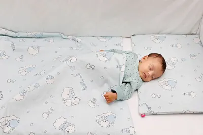 Lenjerie de pat pentru copii 4 piese Ursuletul Martinica albastru 70x140 cm 100x135 cm
