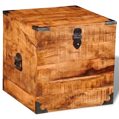 Gossi cufar de depozitare tip cub, lemn de mango nefinisat