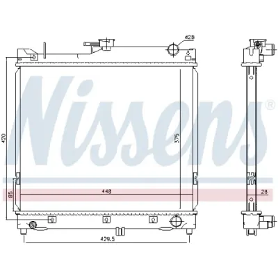 Radiator, racire motor NISSENS 64162