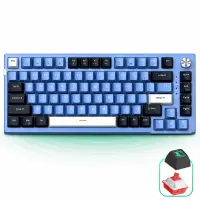 Tastatura Mecanica Gaming Timebox, Blue Switch, 75%, Hot-Swap, TKL, Albastru - Default Title