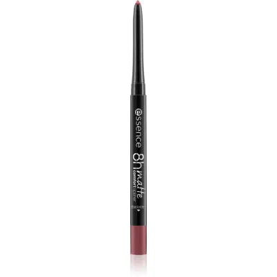 essence 8h Matte Comfort dermatograf mat de buze cu ascutitoare culoare 19 Burgundy Bestie 0.3 g