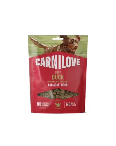 Recompense moi câini adulți CARNILOVE Soft Snack Duck 200 g cu rață și rozmarin