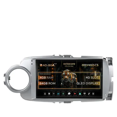Navigatie Toyota Yaris (2010-2018), Android, A-Octacore 4GB RAM + 64GB ROM, 9 Inch - AD-BGA9004+AD-BGRKIT104