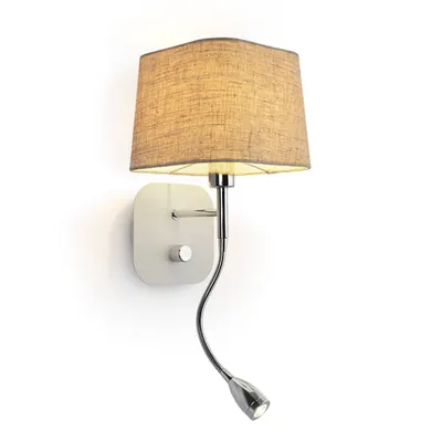 PERTH Corp de iluminat aplica with LED spotlight bej/alb crom 230V E14 LED 15+3W 30° 3000K