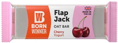 Baton Flap Jack Oat, iaurt cu cireșe, 100 g, Born Winner