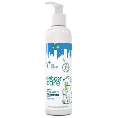 Sampon pentru caini pisici Vetexpert Detox Care Pure White 250 ml