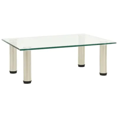 vidaXL Suport TV, transparent, 40 x 35 x 17 cm, sticlă securizată