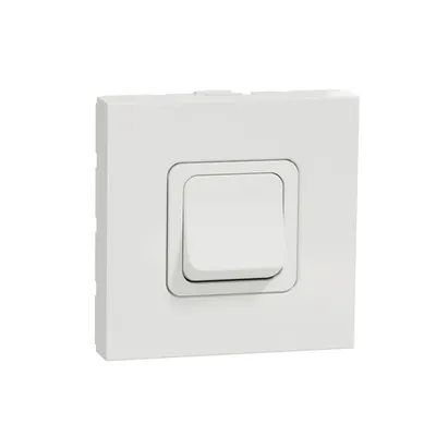 Intrerupator, New Unica, mecanism, 2-pole 1-way, 20A, 2 module, screw terminals, netratat, IP4X, alb