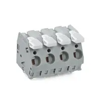 PCB terminal block; lever; 6 mm²; Pin spacing 10 mm; 4-pole; CAGE CLAMP®; 6,00 mm²; gray