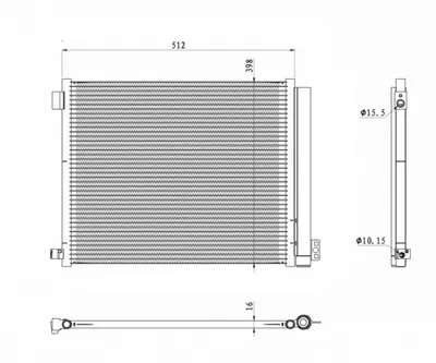 Radiator AC condensator cu uscator potrivit NISSAN MICRA IV 1.2 03.11