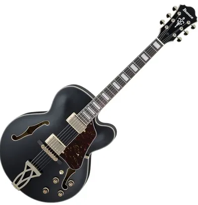 Chitară semi-acustică Ibanez - AF75G, Negru plat