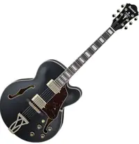Chitară semi-acustică Ibanez - AF75G, Negru plat
