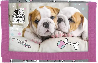 Portmoneu Derform Cleo&Frank - Catelusi, cu velcro