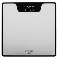 Cantar de baie Adler AD 8174s, max 180 kg, 100 g, Sticla securizata (Argintiu)