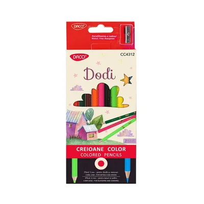 Creioane color, 12culori/set, Dodi, Daco