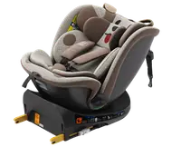 Scaun auto Buf Boof B-Joy Deluxe BrownDog iSize cu isofix, pozitie somn 155 grade, rotativ 360 grade, 40-150 cm