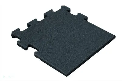 Placă neagră din cauciuc 50mm - 50x50 cm - Piesă laterală pentru sistemul Puzzle