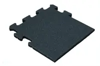 Placă neagră din cauciuc 50mm - 50x50 cm - Piesă laterală pentru sistemul Puzzle