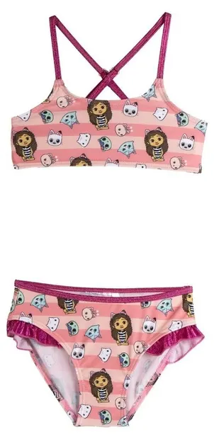 Costum de baie pentru copii din 2 piese Cerda - Gabby's Dollhouse, 3 ani, roz