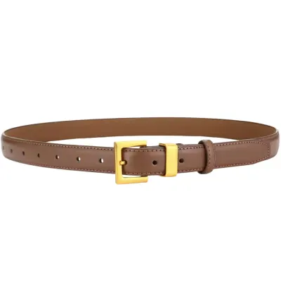 Curea dama C-195, piele naturala, Maro