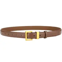 Curea dama C-195, piele naturala, Maro
