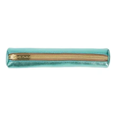 Penar tip etui, 1 fermoar, rotund, Herlitz Metallic turquoise