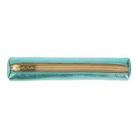 Penar tip etui, 1 fermoar, rotund, Herlitz Metallic turquoise