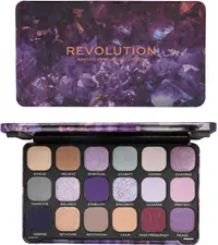 Makeup Revolution Forever Flawless - Paletă de farduri Amethyst, 18 culori