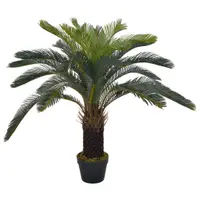 Gossi planta artificiala palmier cycas cu ghiveci, verde, 90 cm